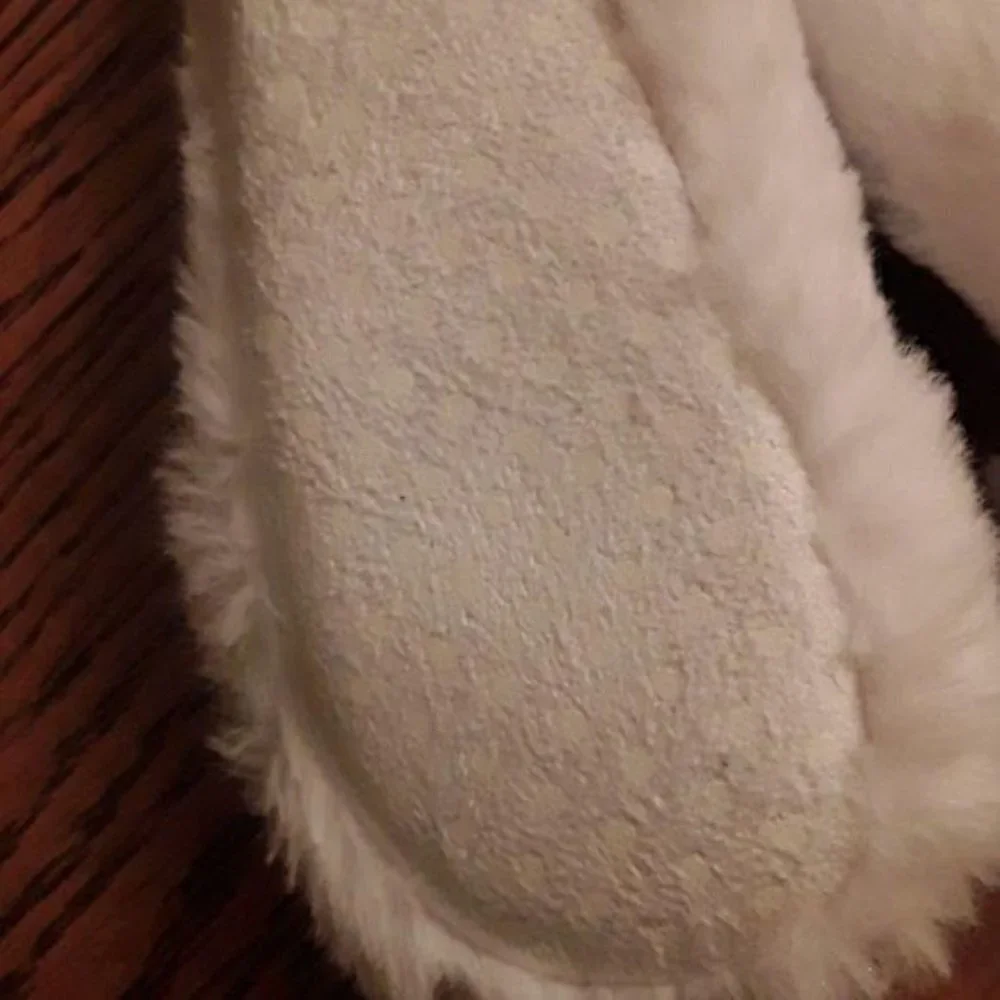 Cat & Jack Girls Slippers Size 12-24M White Pink Unicorn Fuzzy Plush Shoes